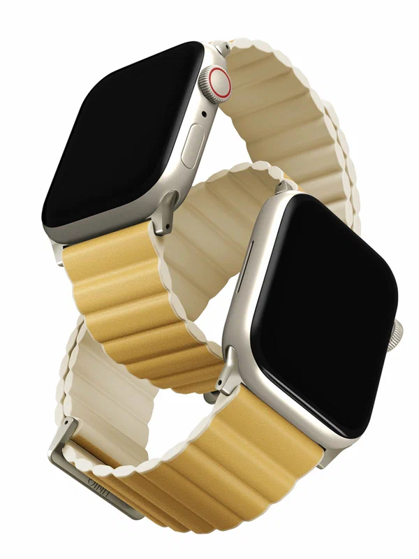 Ремешок Uniq Revix PREMIUM Ed. для Apple Watch 49/45/44/42mm, желтый/бежевый