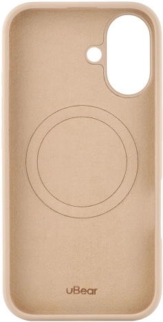 Чехол силиконовый MagSafe uBear  iPhone 16, латте